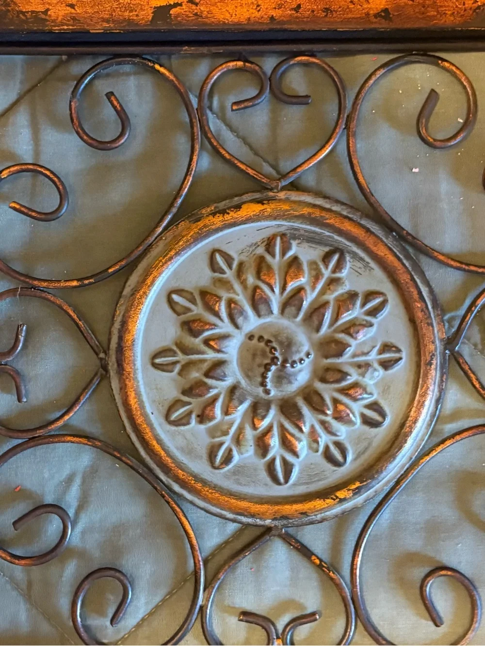 Copper and Black Ornamental Wall Decor Panel - set of 2